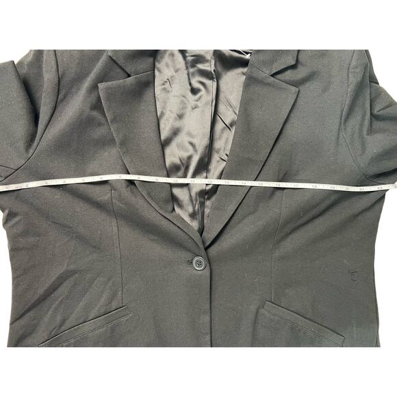 QVC Women with Control Knit Long Sleeve Blazer NWT BLACK SIZE L - Picture 7 of 8